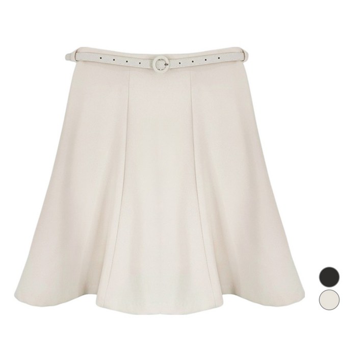 올리브데올리브 여성용 플레어 벨티드 스커트