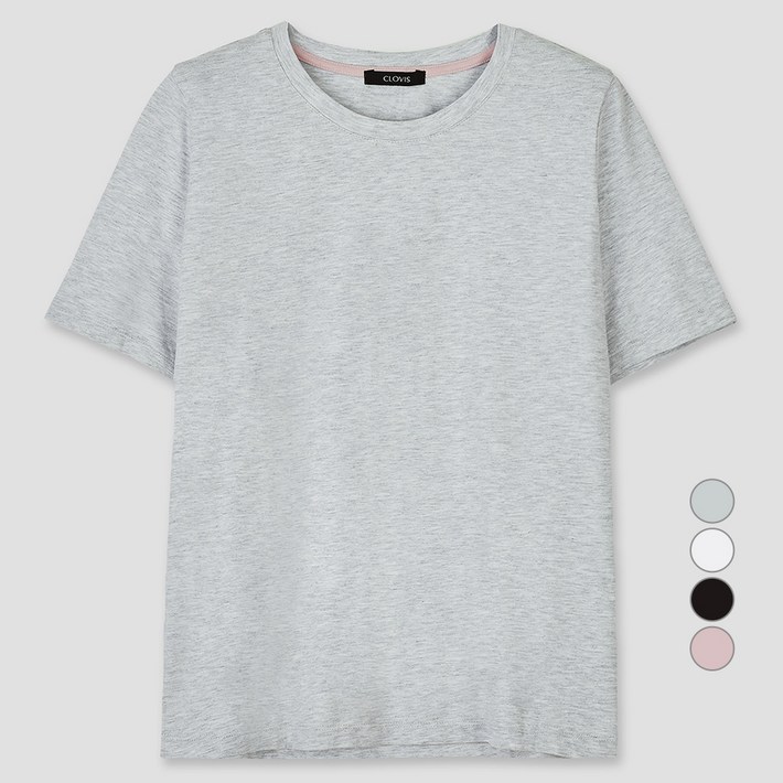 클라비스 여성용 베이직 반팔 티셔츠