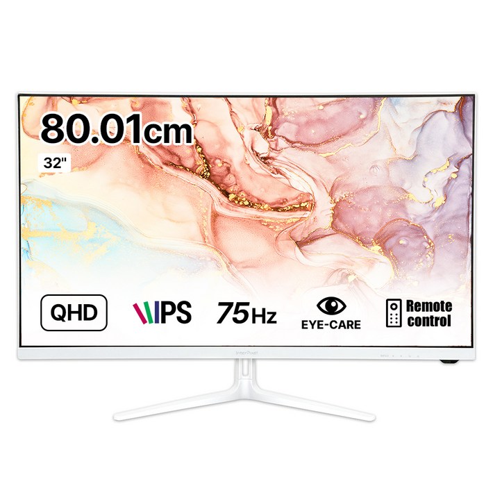인터픽셀 QHD 화이트 에디션 모니터, 80cm, IPQ3220무결점