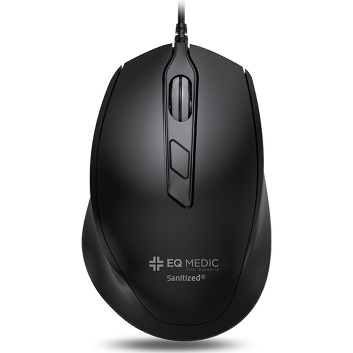 이큐메딕 항균 무소음 유선 마우스 SanitizeM3, SanitizeM3, 블랙