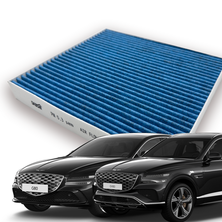 다보니 PM0.3 블루 활성탄 자동차 제네시스 G80 G90 GV70 에어컨필터