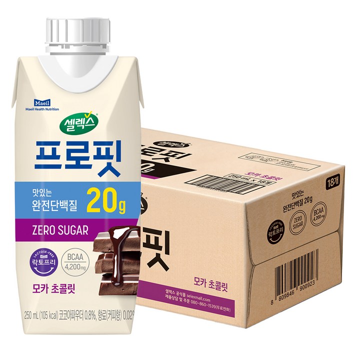 셀렉스 프로핏 완전단백질 드링크믹스 RTD 모카 초콜릿