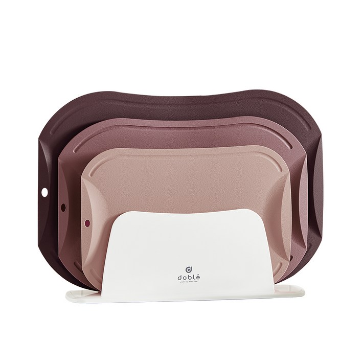 도블레 칼집나지 않는 도마세트, 1세트, 도마 대 버건디  중 말린장미  소 살몬  거치대