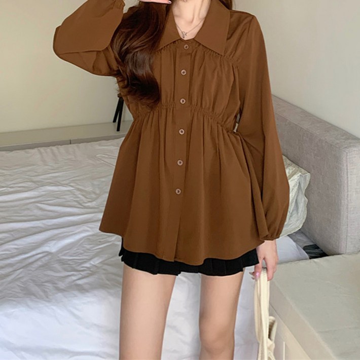 페이퍼먼츠 여성용 디엘 투셔링 빅사이즈 셔츠 블라우스 11695