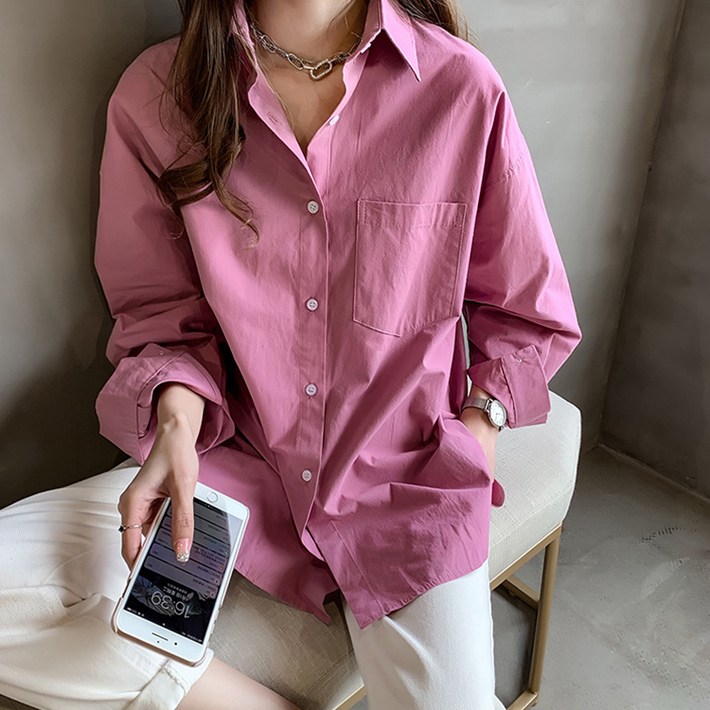 여성용 블랙101 마란보시 오버핏 셔츠 CH2318409