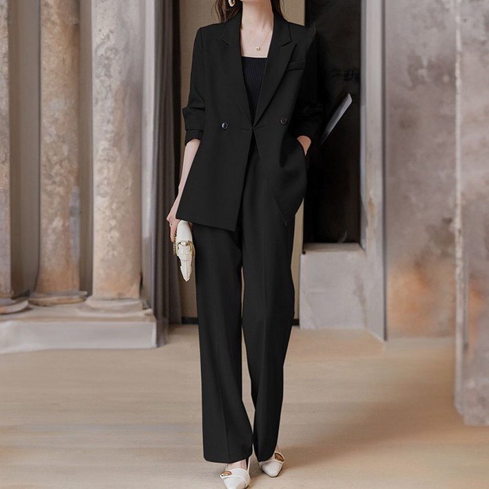 시크힐즈 칼리고 정장 자켓  와이드 팬츠 세트 12260