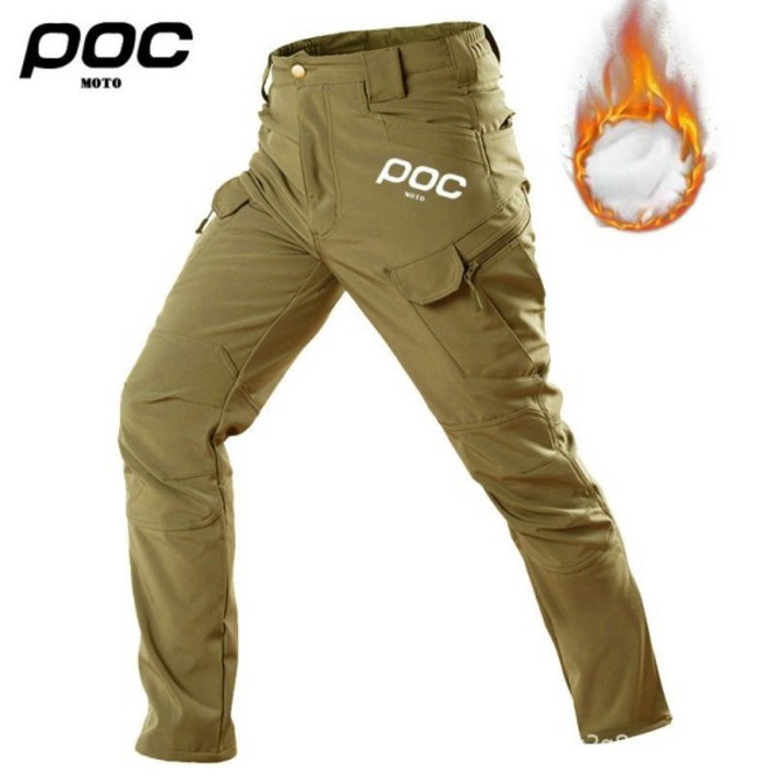 2025 MOTO POC 산악 자전거 방수 방풍 바지 남성용 겨울 사이클링 따뜻한 MTB 로드 다운힐 보온 긴