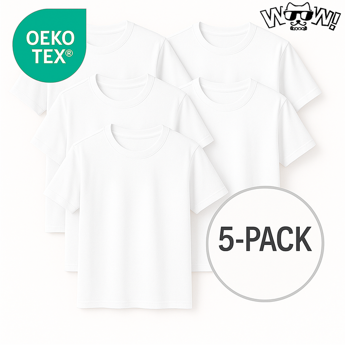 와우코지 5장 면티 30수 무지 라운드 오코텍스 빅사이즈 반팔 티셔츠 남녀공용