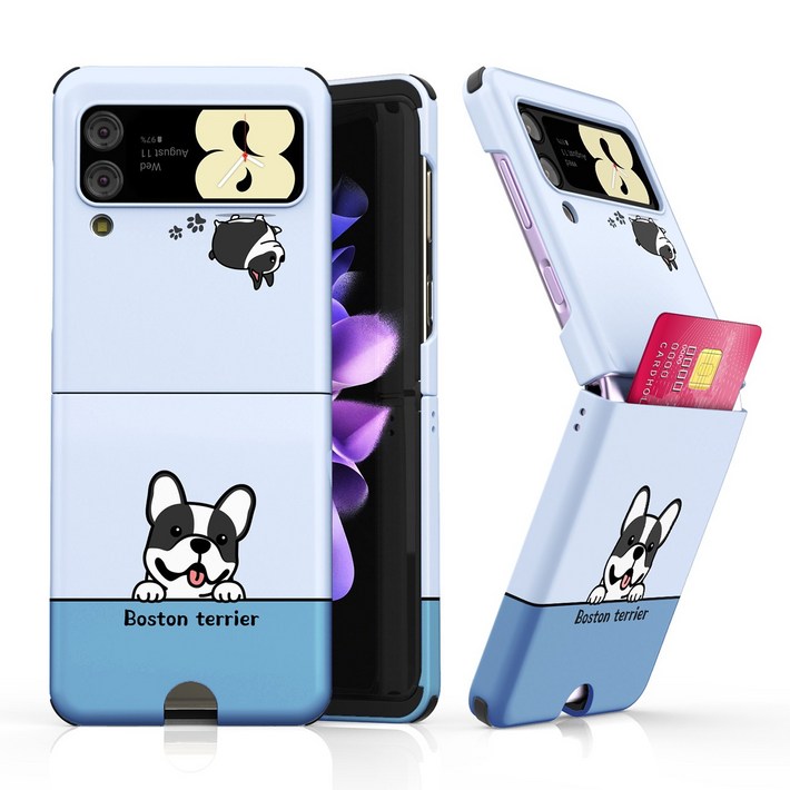 이디즌 삼성 갤럭시 Z플립3 5G ZPOP 빼꼼 퍼피 카드케이스