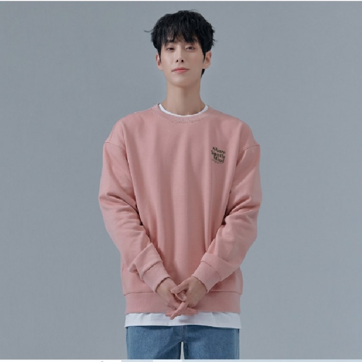 체이스컬트경산 NC 깔끔한 남녀공용 그래픽 기모 라운드 맨투맨