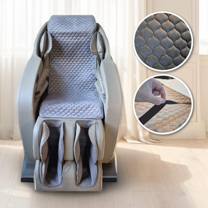 커버무드 촉감좋은 안마의자 커버 맞춤제작 바디프랜드 코지마 휴테크 호환가능, 1개, 그레이