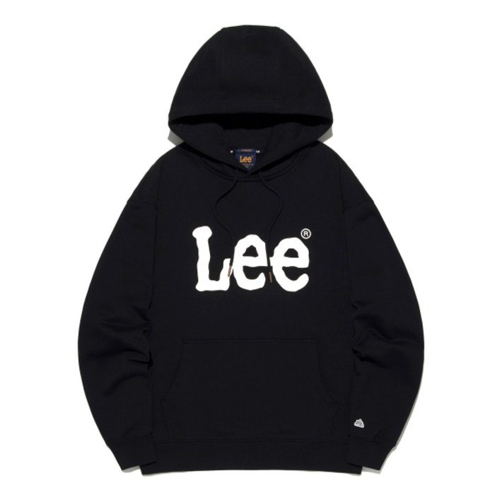 매장정품 LEE 빅 트위치 로고 후드 티셔츠 블랙 LE2503HD01BK 157765