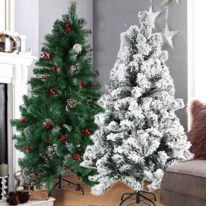 위시 무장식 크리스마스 트리 대형 1M2.1M 5종 장식 소품 화이트 스노우