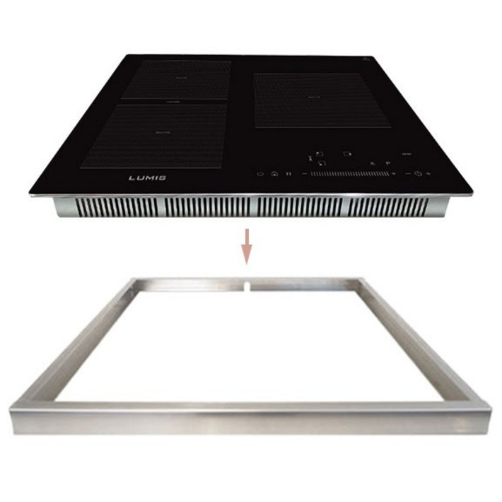 수입 국산 호환 인덕션 프레임 3cm A타입 받침대 띄움장 거치대 판넬 전기레인지 스탠드 외함 하이라이트 케이스 프리스탠딩 루미스 LUMIS 3cm A타입, 프레임 거치대, 3cm 띄움장, 스테인리스, 1개