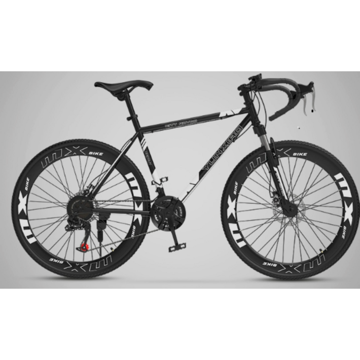 에키레 고성능 로드자전거 로드바이크 MTB자전거 사이클 싸이클자전거 중급로드바이크 입문용, 1개, 170cm, 블랙 26인치 에어쿠션