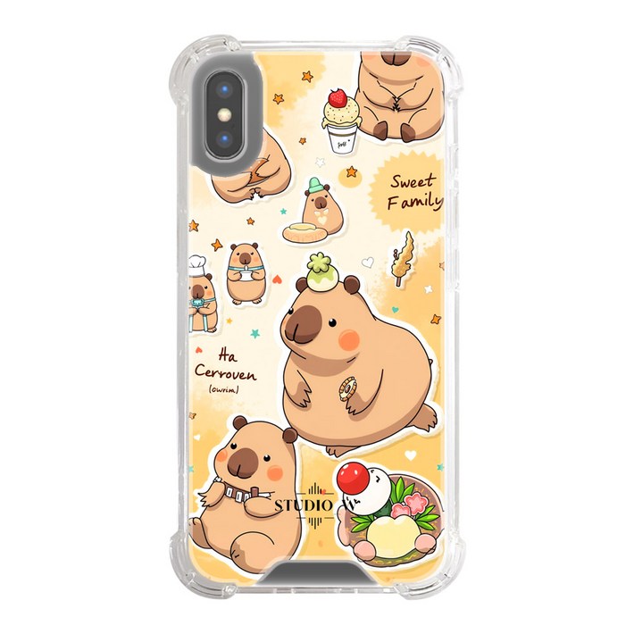 Capybara 그림 맥세이프 핸드폰 케이스 젤리 하드타입