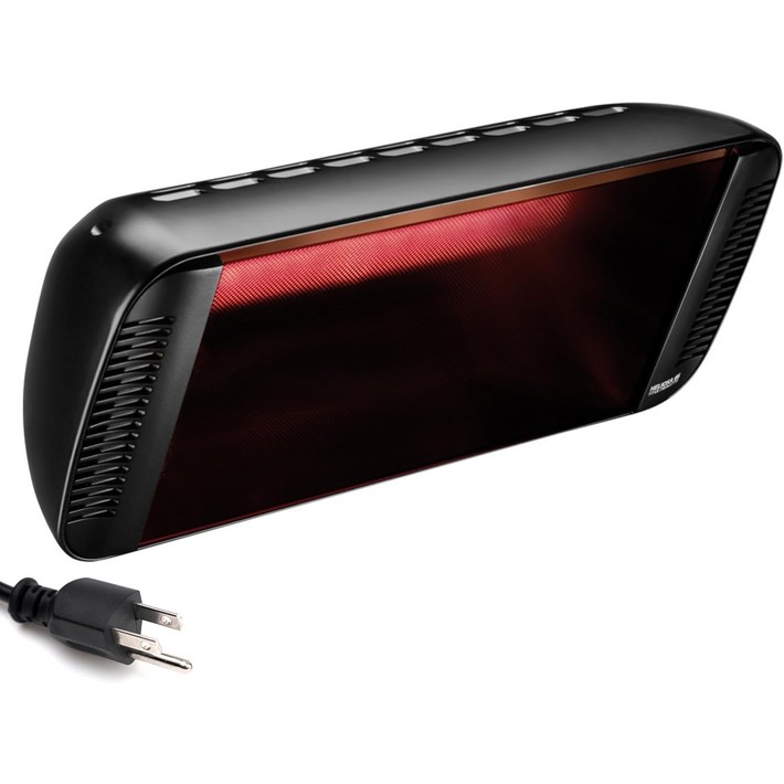 헬리오사 프로페셔널 전기 적외선 실외 파티오 히터 벽걸이형 주거 및 상업용 6피트 120V 플러그인 코드 제공