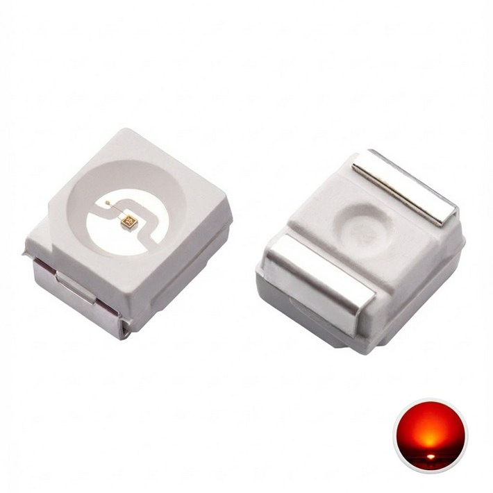 3528 LED 칩 CHIP SMD 단색 컬러 고휘도 발광다이오드 DIY 튜닝 교체 수리용 전기 전자부품