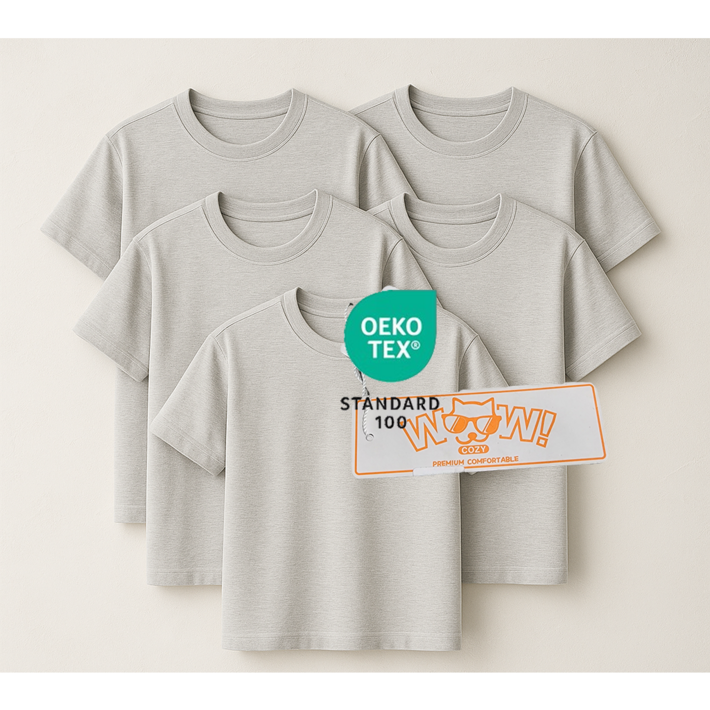 와우코지 5장 면티 30수 무지 라운드 오코텍스 빅사이즈 반팔 티셔츠 남녀공용