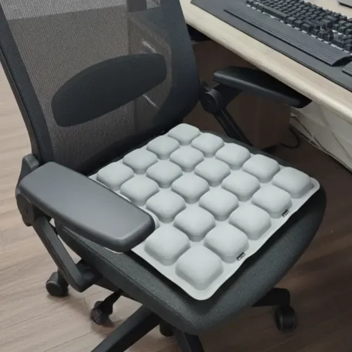 선일 무하중 에어방석 25셀 41cm X 41cm X 3.5cm 무펌프 에어셀 공기방석