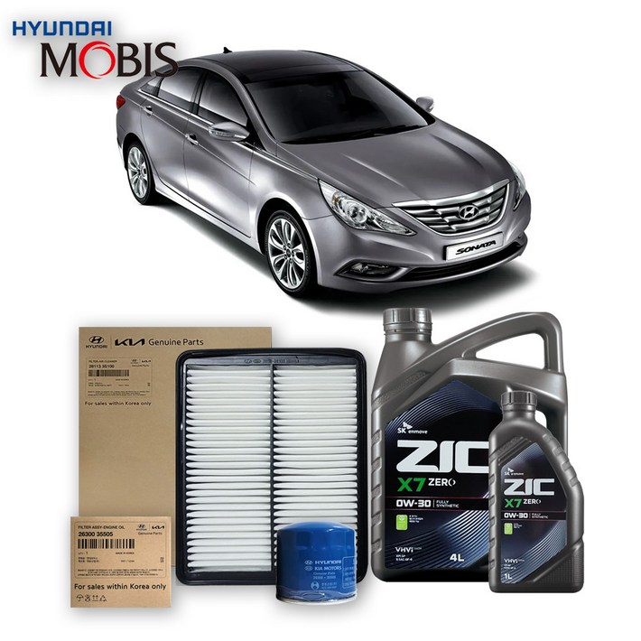 YF쏘나타 가솔린휘발유 2.4 0912년식 순정필터지크합성유 5L