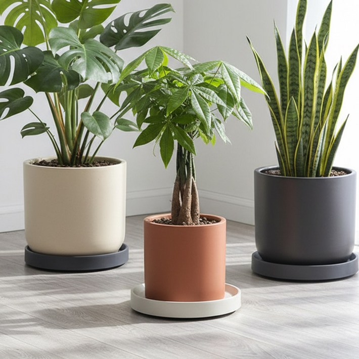 유피해피 이동식 화분 받침대 원형