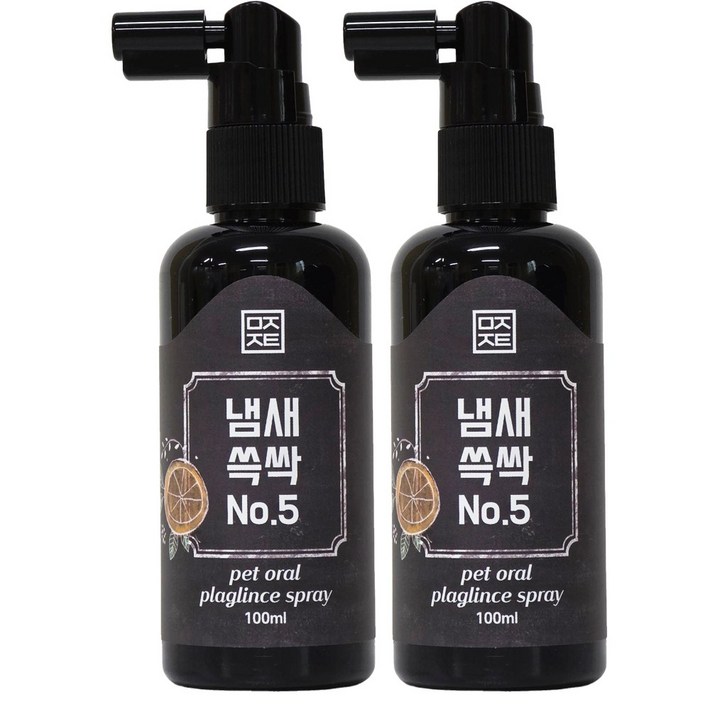 무지조타 냄새쓱싹 뿌리는 스프레이 고양이 강아지치약, 구강치석관리, 2개