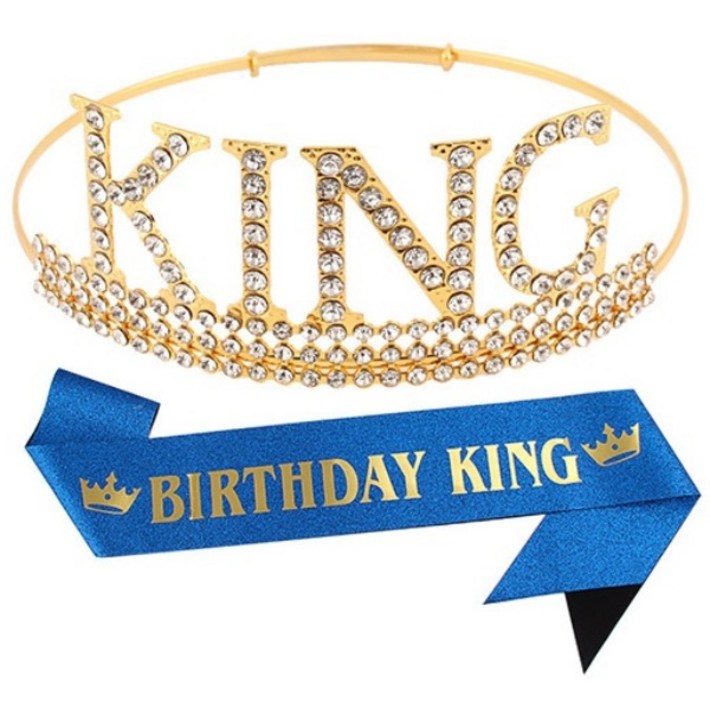 마켓리움 아빠 남친 홈 생일파티 왕관 어깨띠