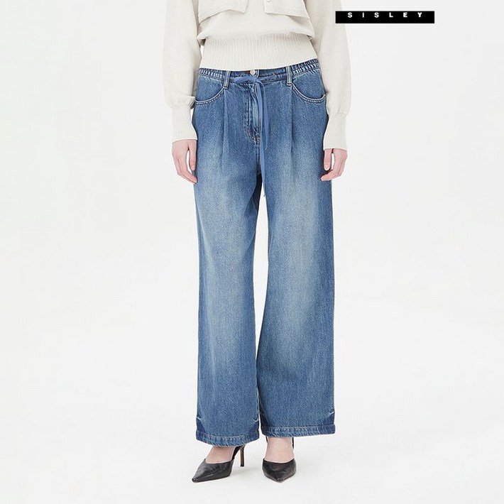 시슬리 이밴드 스트링 데님 팬츠 SADP07411