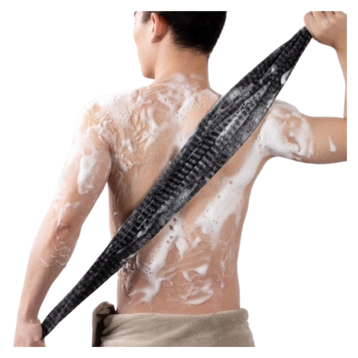 럭키라이프 하드앤스트롱 스트레스 확 풀리는 시원한 개운한 일본산 샤워타올, 1개, 1매, 블랙스트롱