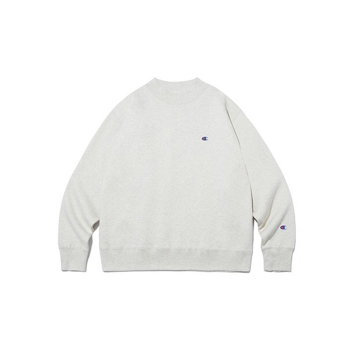 챔피온 Champion 남성 엘보 패치 기모 모크넥 스웨트셔츠 크림 CKTS2F320CR