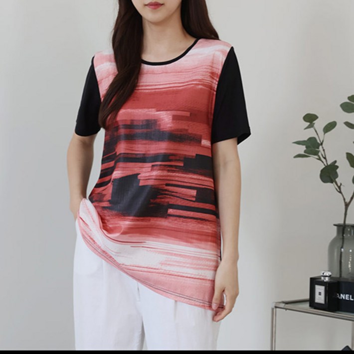 아이엠수 나염 반팔티셔츠