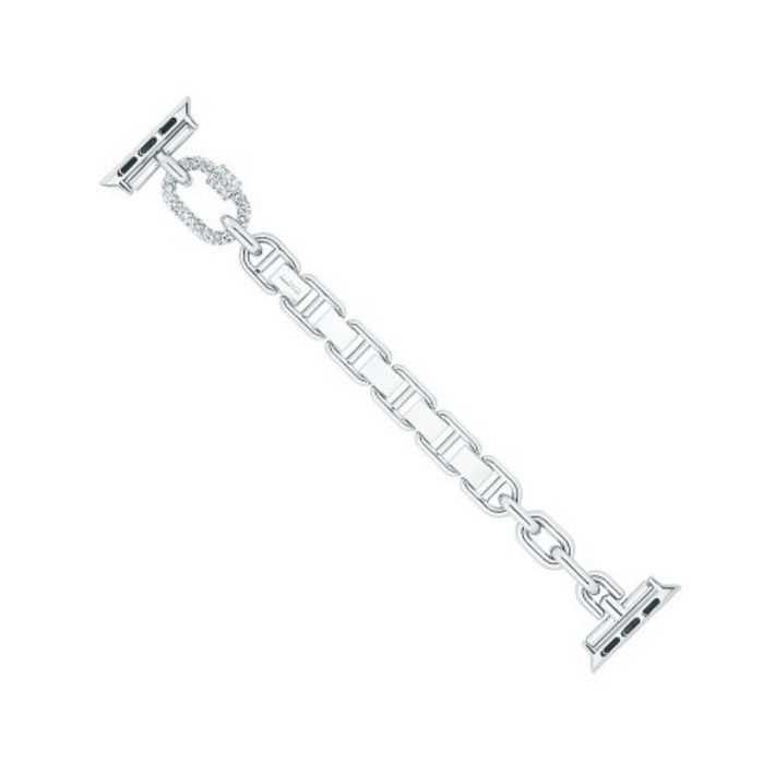 로이드 애플워치 호환 38,40mm 스톤 링크 포인트 실버 메탈스트랩 LL2T21708PSS