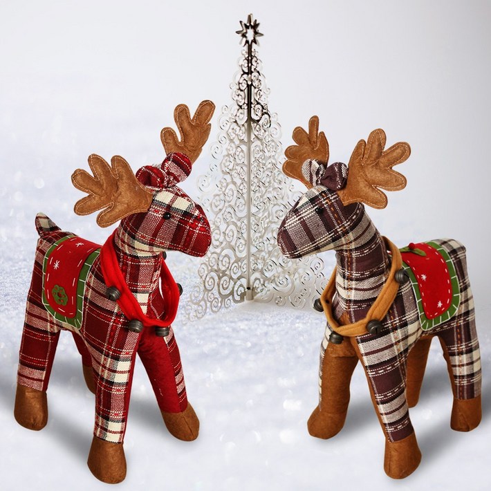 체크 루돌프대형