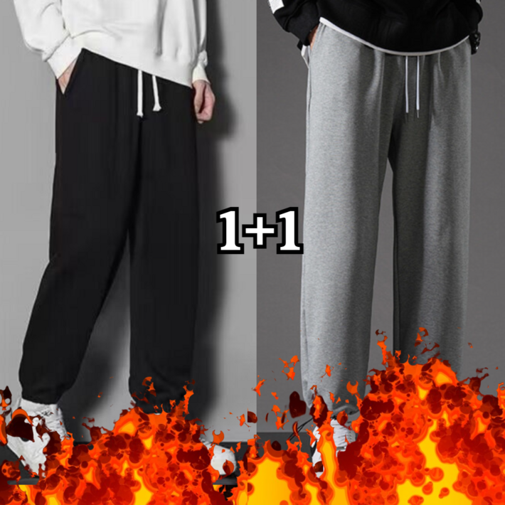 11 남자 기모 융털 일자 조거 트레이닝 바지 방한 츄리닝