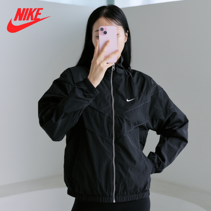 정품 나이키 초겨울 여성 발수 바람막이 초경량 UV차단 간절기 점퍼