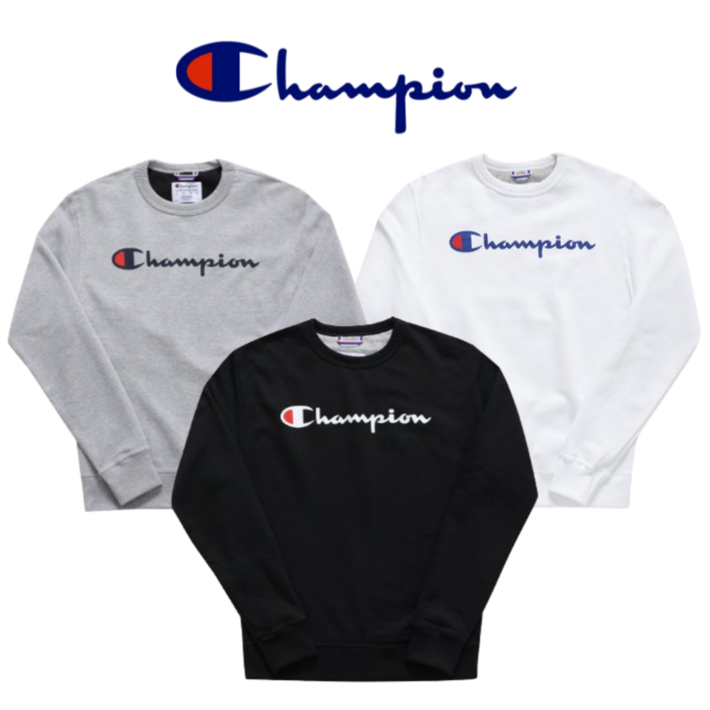 챔피온 빅로고 맨투맨 VU120402 남녀공용 기모맨투맨