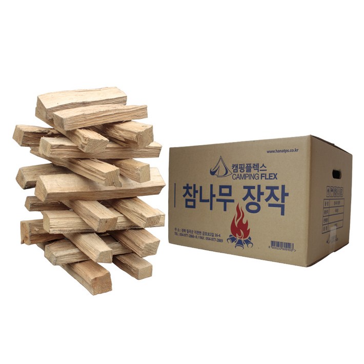 캠핑플렉스 참나무 장작 1720kg 한박스 바베큐 장작 마법가루 불꽃 불멍가루, 1개