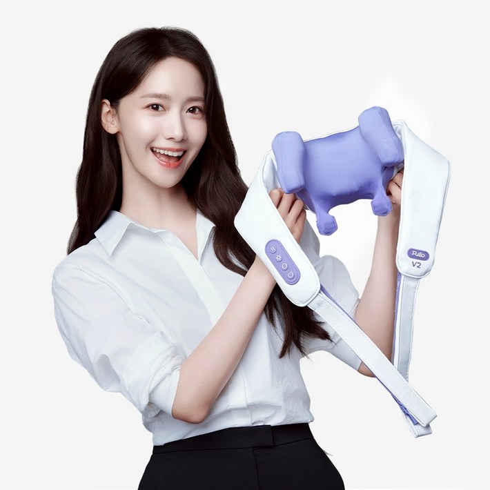 풀리오 본사 풀리오 목 어깨 마사지기 V2  온열 지압 무선 찜질 안마기