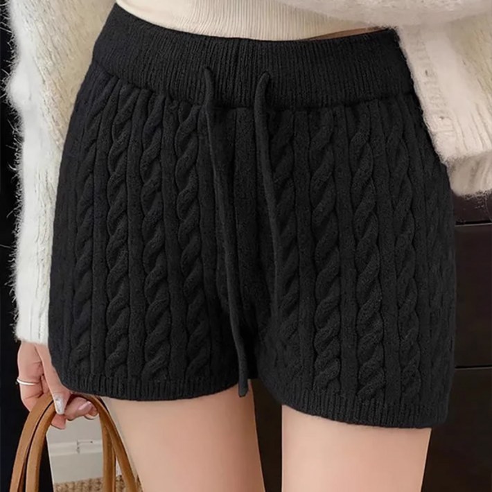 나인클로젯 꽈베기 니트 밴딩 여성 핫 팬츠 (44~55추천) 봄 가을 겨울 미니 반바지