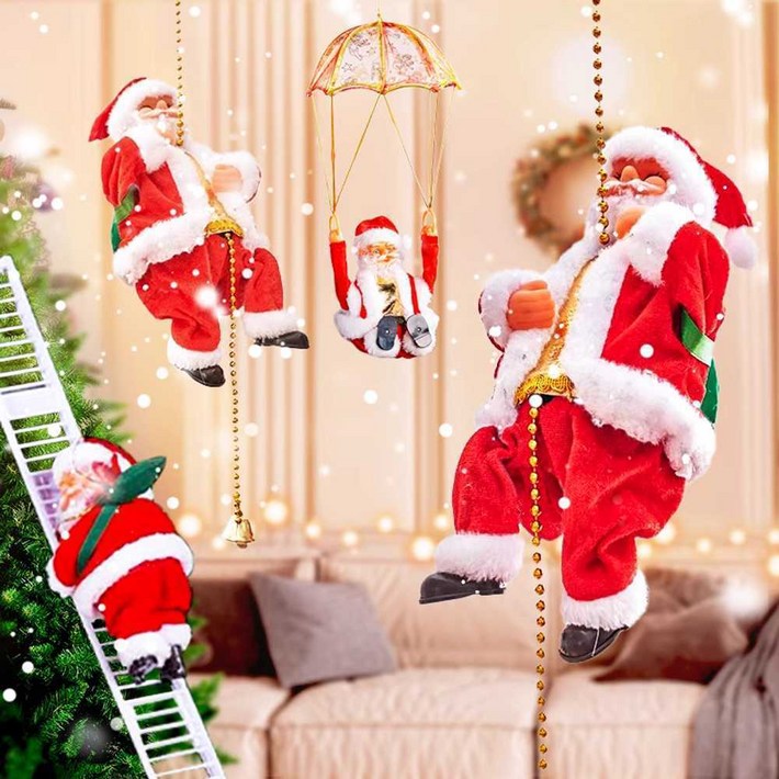 움직이는 산타 사타리타는 산타클로스 굴뚝속 성탄절