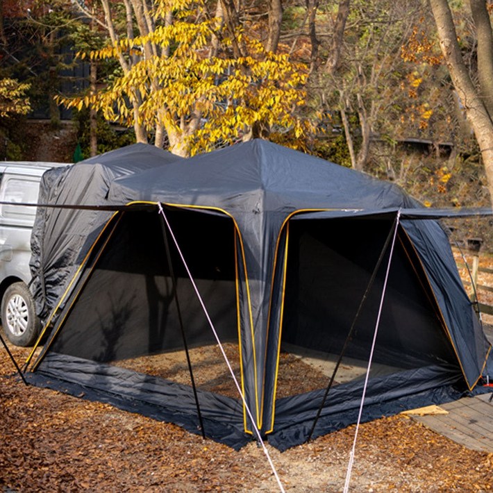 제드 오토듀얼팔레스EX 확장플라이 세트 차박 도킹텐트 투싼스타리아 도킹 블랙