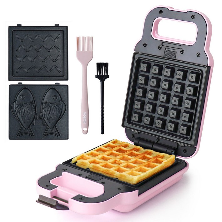 보본 크로플 와플 샌드위치메이커, VBSM03PK 핑크