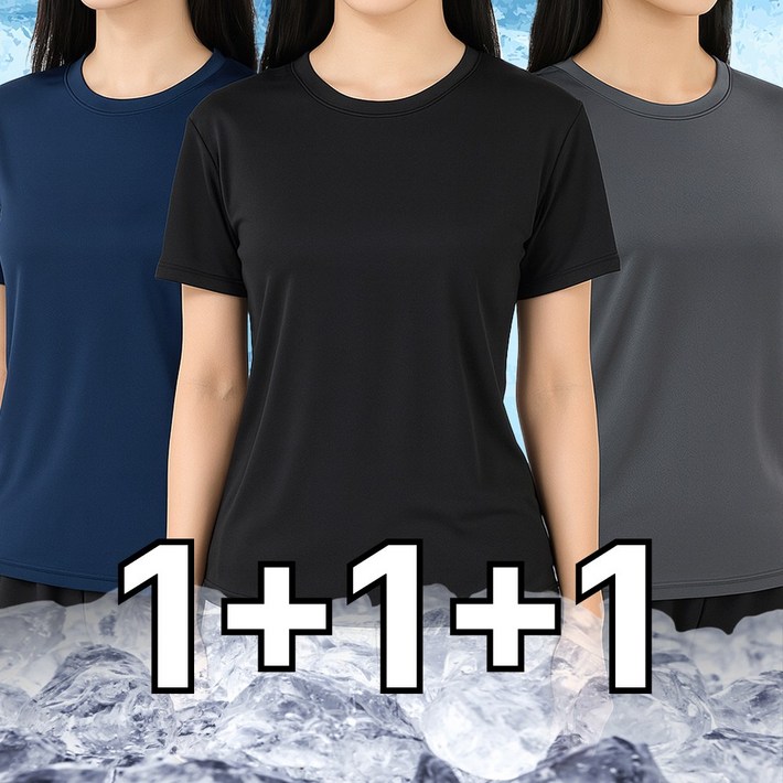 3P세트 미와이 여성 쿨티셔츠 기능성 반팔티 111