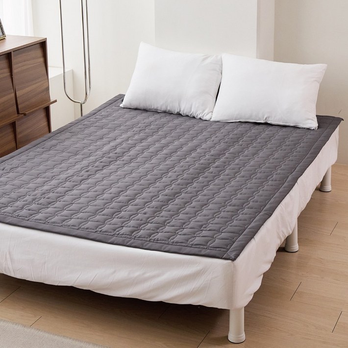 한일의료기 전자파없는 탄소매트 전기매트 전기요, 2인용 더블 150x200cm, 차콜그레이