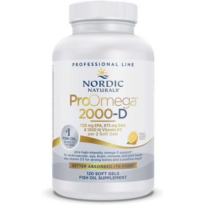 노르딕내츄럴스 프로 오메가 2000D 1250mg 소프트젤, 120정, 1개
