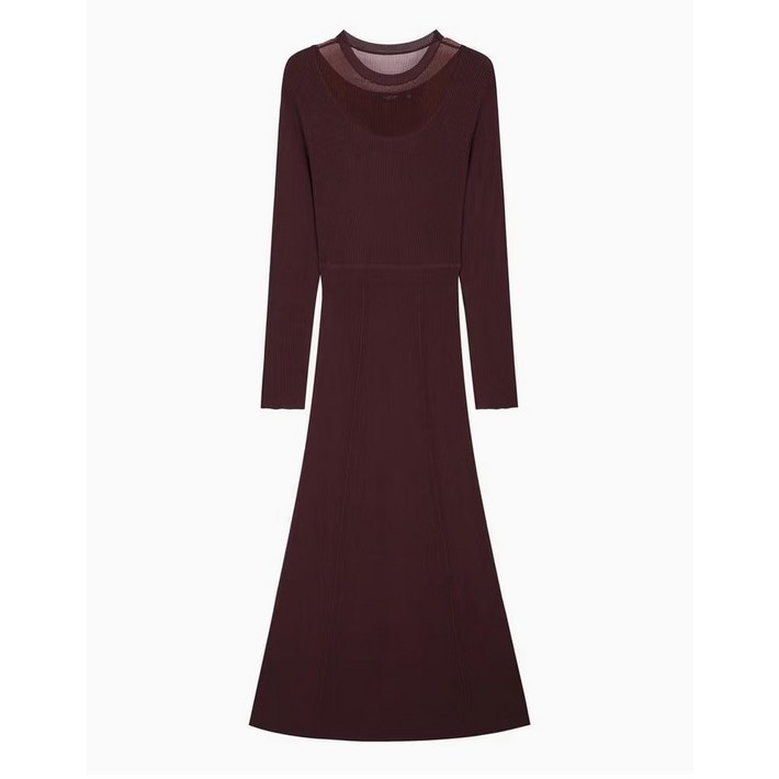 질스튜어트 여성 브라운 펄장식 니트원피스 D850W2