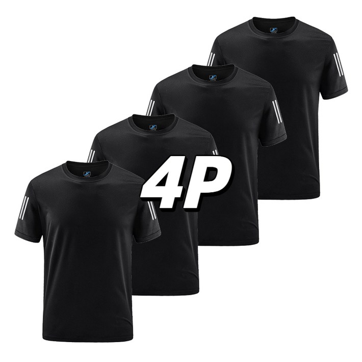 남자 기능성 반팔티셔츠 스판 쿨티 4P 티셔츠 남녀공용 여름용 tanlz119