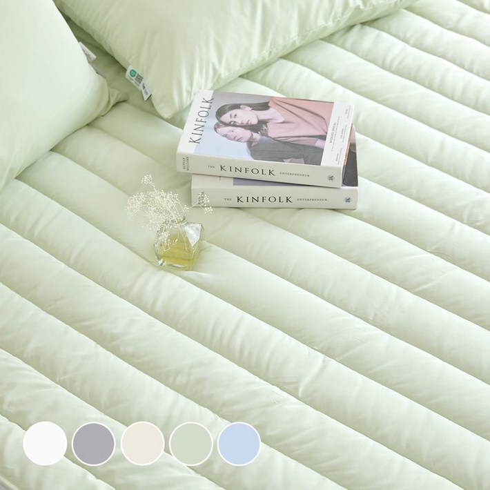 디오프 알러지케어 누빔 침대패드 고정밴드형, 밀크세이지