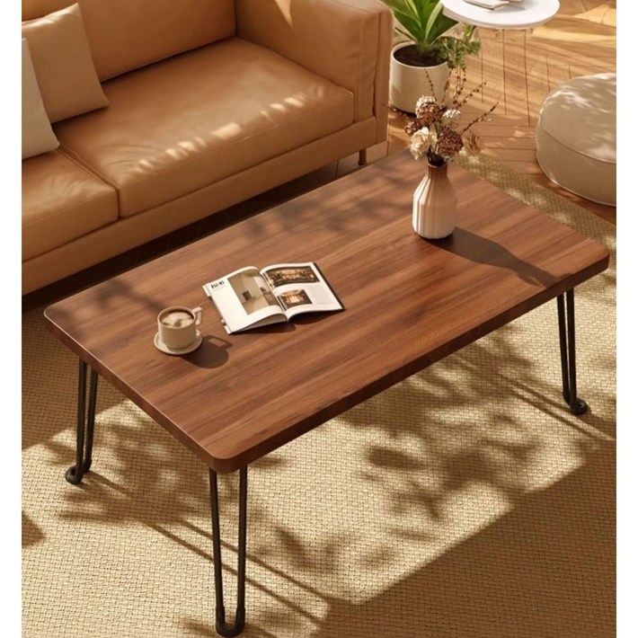 CLOREX 베이직 접이식 테이블 다용도 가정용 접이식식탁, 월넛블랙